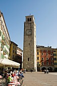 The Torre Apponale in the lakeside town of Riva del Garda in Lombardy Italy The tower was built in the 13th century