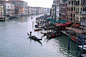 Gondolas on the Grand Canal, Venice, Italy