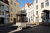 well in Rataskaevu Street, Tallinn, estonia, northern europe