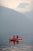 kayak in Baie-Eternite, Saguenay National Park, Riviere-eternite district, Province of Quebec, Canada, North America