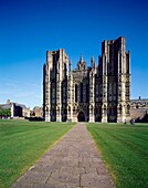 The West face of the cathedral in the city of Wells, Somerset, England, United Kingdom