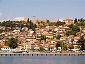 europe, macedonia, lake ohrid, ohrid and its fortress