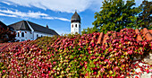 Campanile of the Frauenchiemsee Abbey, Frauenchiemsee, Fraueninsel, Chiemsee, Upper Bavaria, Bavaria, Germany