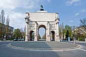 Victory Arch in Munich, Munich, Ludwigstrasse, Upper Bavaria, Bavaria, Germany