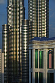 Petronas Towers with BSN Tower, Kuala Lumpur, Malaysia, Asia