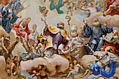 Ceiling fresco at Neresheim abbey (St. Ulrich und Afra), Neresheim, Baden-Württemberg, Germany, Europe