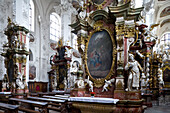 Innenansicht des Klosters Neuzelle (Nova Cella), eine ehemalige Zisterzienserabtei, bei Eisenhüttenstadt, Niederlausitz, Brandenburg, Deutschland, Europa