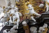 Sculptures in Neuzelle monastery, Cistercian monastery, near Eisenhüttenstadt, Niederlausitz, Brandenburg, Germany, Europe