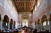 Romanesque church of St. Georg, Reichenau-Oberzell, monastery island Reichenau, Lake Constance, UNESCO World Cultural Heritage, Baden-Württemberg, Germany, Europe