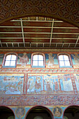 Mural in the romanesque church of St. Georg, Reichenau-Oberzell, monastery island Reichenau, Lake Constance, UNESCO World Cultural Heritage, Baden-Württemberg, Germany, Europe