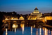 St Peters Basilica looking over River Tiber Rome Lazio Italy, Rome