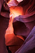 Sandstone interior of Lower Antelope Slot Canyon, Page, Arizona