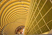 China Shanghai: The interior atrium of the Grand Hyatt Shanghai Hotel inside the Jin Mao Tower