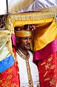 priests with tabot on their head Timkat ceremony of the ethiopian orthodox church in Addis Ababa timkat or Epiphany is the biggest church cerimony of the orthodox church Replicas of the tablets of stone of the ten commandments and replicas of the arc o