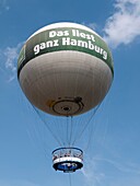 Tourist observation balloon in Hamburg Germany