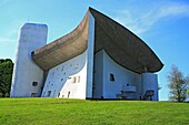 Chapel of Notre Dame du Haut architect Le Corbusier, 1954, Ronchamp, Franche-Comte, France