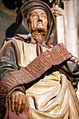 Prophet, Gothic sculpture, interior of cathedral of St Cecile, Albi, France