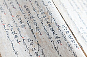 Pergament mit mandschurisch-chinesischem Text, Qing-Dynastie, Leipzig, Sachsen, Deutschland