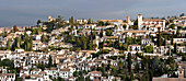 Panorama von der Albaicin von der Alhambra aus gesehen, Granada, Spanien