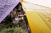 The Taktshang, also called Tiger Nest, is the most impressive monastery of the country, Paro, Bhutan