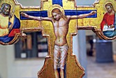 Master of the Orcagnesque Misericordia Italian, Florentine, active second half 14th century, Crucifix, Tempera on wood, gold ground, 18 x 13 1/4 in 45 7 x 33 7 cm, Metropolitan Museum of Art, New York City