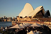 Circular Quay and Opera Bar in front of the famous opera in Sydney, New South Wales, Australia