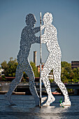 Molecule Man sculpture on the Spree River, designed by American artist Jonathan Borofsky, Berlin, Germany