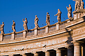 Statues of the saints in Saint Peters Square, Rome, Lazio, Italy