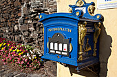 Blue Letterbox, Cochem, Rhineland-Palatinate, Germany