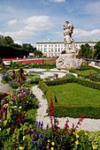 Mirabell Gardens, Statue & Flowers, Salzburg, Salzburger Land, Austria