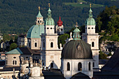 View over City at Sunset, Salzburg, Salzburger Land, Austria