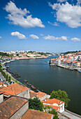 River Douro with Vila Nova de Gaia and the Ribeira District, Oporto, Douro, Portugal