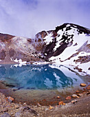 Emerald Lakes and Red Crater on the Tongariro Crossing, Tongariro National Park, North Island, New Zealand