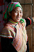 Portrait of Flower Hmong girl, Bac Ha - near, Vietnam