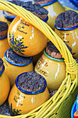 Colourful souvenir pots, Arles, Provence, France