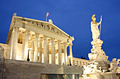 Parliament at night, Vienna, Austria