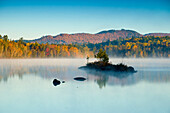 View of Lake Umbagog in autumn, Umbagog Lake State Park, New Hampshire, USA