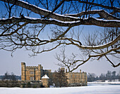 Leeds Castle in winter, Maidstone, Kent, UK - England