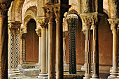 Colonnade, Dome of Monreale, Monreale, Palermo, Sicily, Italy