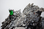 Mountaineer at Hintergrat, Ortler, Trentino-Alto Adige/Südtirol, Italy