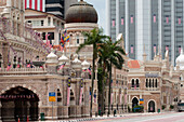 View from Merdeka Square to Sultan Abdul Samad Building, Kuala Lumpur, Malaysia, Asia