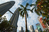 Petronas Towers in the city centre of Kuala Lumpur, Malysia, Asia