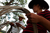 Zapata Ranch ist eine Arbeitsranch in der Touristen mitarbeiten können, Alamosa, Alamosa County, Colorado, USA, Nordamerika, Amerika