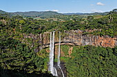 Waterfall of St.Denis river (127 m high), Chamarel, Mauritius, Africa