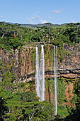Waterfall of St.Denis river (127 m high), Chamarel, Mauritius, Africa