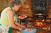 Preparation of a chicken curry, La Reunion, Indian Ocean