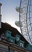Building with Ferris Wheel, London, UK