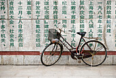 Bicycle at the Monument to the People's Heroes, Shanghai, China