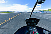 Airport Runway From a Cockpit, Seattle, WA, USA
