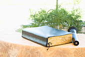 Bible and Microphone on Table, Kirkland, WA, U.S.